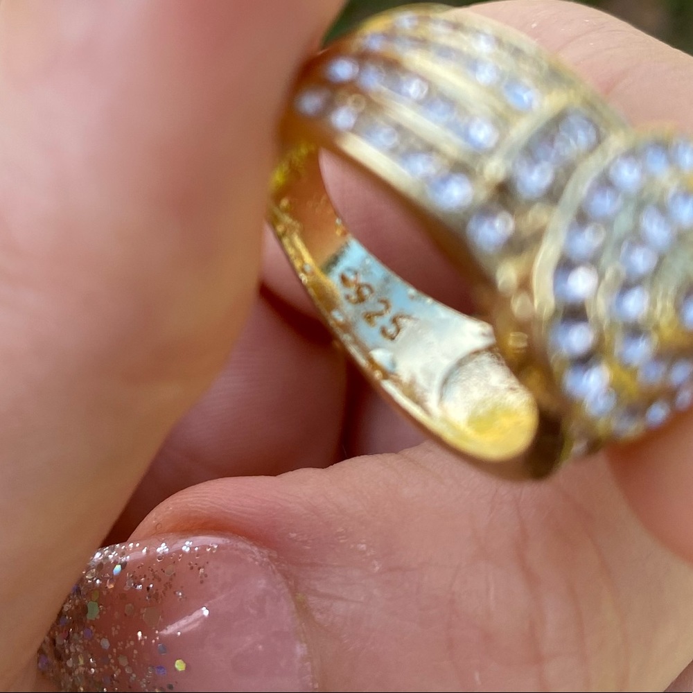 NEW Round Full Rhinestones Engagement Ring - Picture 11 of 11